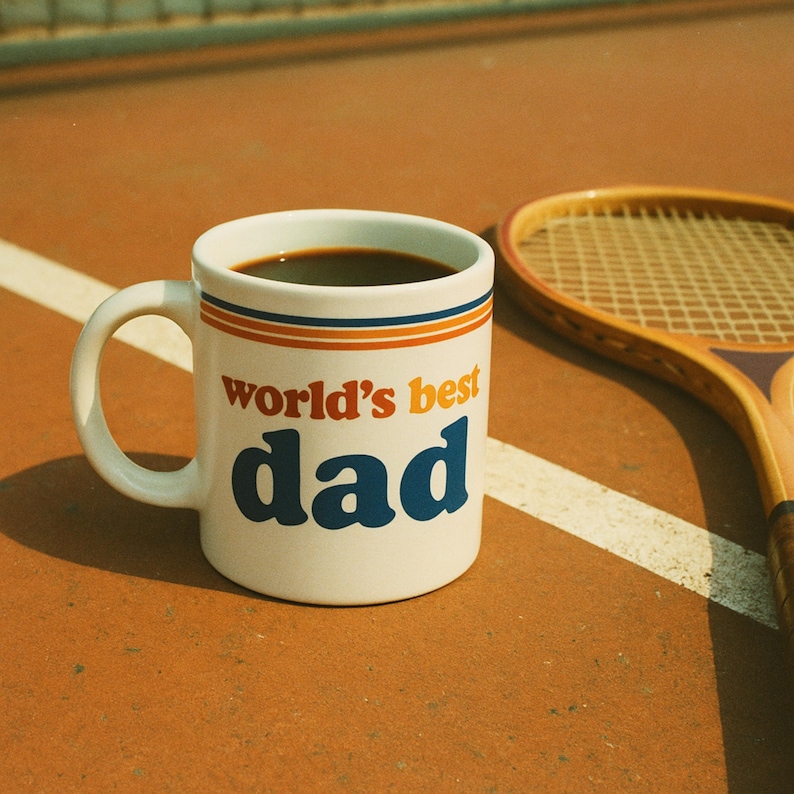 Retro World’s Best Dad Mug | 70s Father’s Day Gift | Vintage Dad Coffee Cup | New Dad gift | First Father's Day Gift | Unique Father's Day