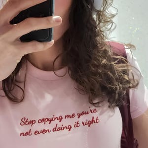 custom concert tee, Custom Embroidered Baby Tee, Cropped Slogan DIY Custom Text Y2K Tee Shirt, Personalized Baby Tee, Womens Custom Text, Embroidery Baby Tee