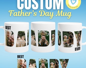 Personalised Custom Photo Mug for Dad | Best Daddy Ever Father’s Day Gift | First Time Dad Gift | Best Dad Mug Gift | Dad Birthday Gift