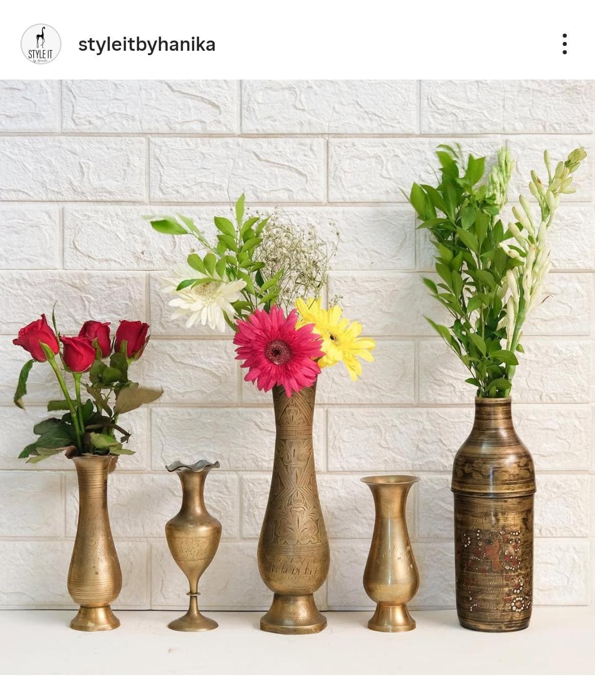 Vintage Brass Vase Collection | Hand-Etched Rustic Metal Urns | Eclectic Home Decor | Collectible Indian Vases