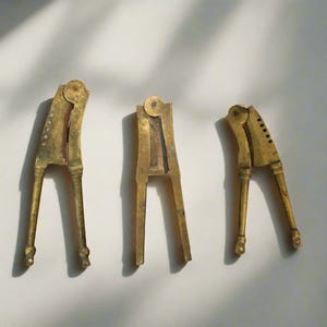Vintage Brass Betel Nut Cutter Set: Indian Spice Adaski Sarota