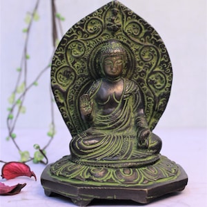 Abhaya Buddha Idol Blessing Buddhism Brass Statue