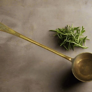 Vintage Brass Ladle -Serving Spoon for Kitchen & Table Decor