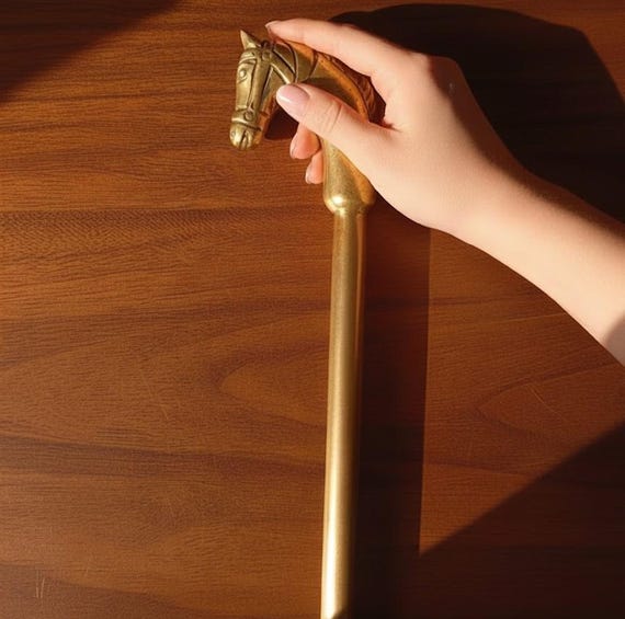 Vintage Solid Brass Walking Stick