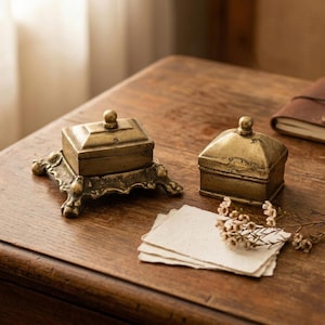 Puede incluir: Un juego de tres tazas de cerámica con un esmalte moteado de color crema. Cada taza presenta un diseño pintado a mano diferente: una hoja azul y verde, una flor amarilla y una baya roja. Las tazas tienen un diseño simple y moderno.