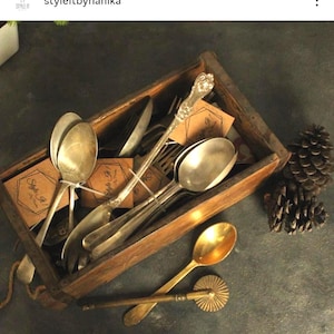 Vintage Flatware Collection - Brass, German Silver & Bronze | Unique Antique Spoons