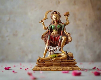 Goddess Kali Statue: Hindu Shakti Statue with Shiva