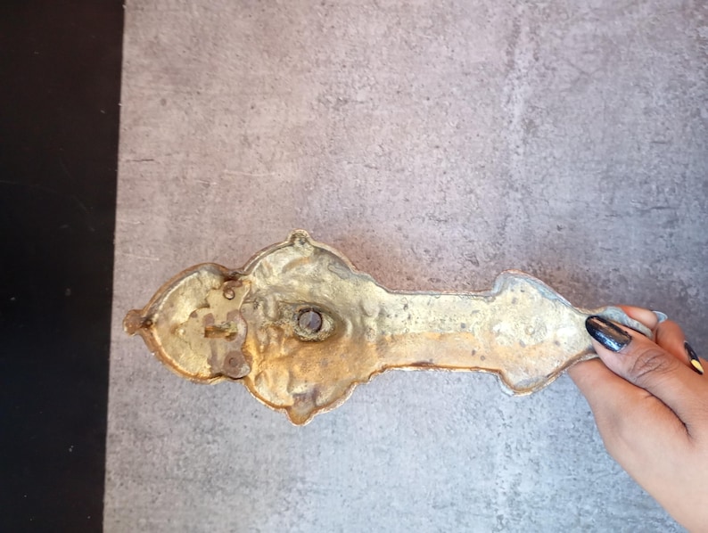 Antique Brass Wall Sconce, Vintage Candlestick Holder, Unique Home Decor image 12