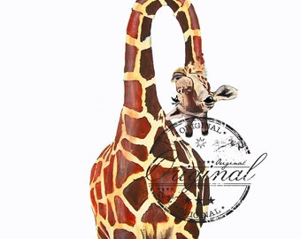 Download Watercolor Giraffe Etsy