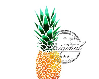 Download Watercolor Pineapple Svg Etsy