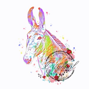 MULE png, MULE flor aquarela sublimação digital Download, MULE design de sublimação, download de sublimação, png para designs de sublimação
