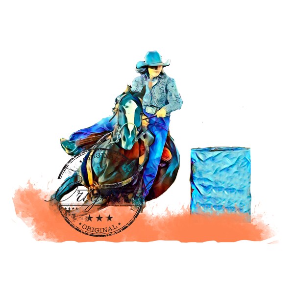 Rodeo girl SVG, girl rodeo watercolor sublimation digital Download, rodeo waterslide design, sublimation download, png for sublimation