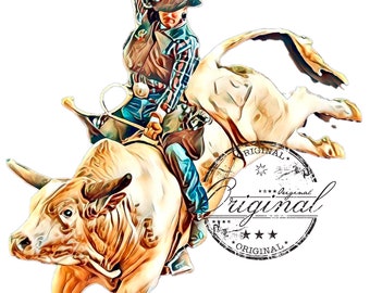 Aquarel Rodeo Team Roper PNG SVG: paard sublimatieontwerp (digitale download)