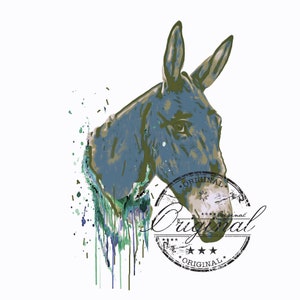 MULE png, MULE aquarela sublimação digital Download, MULE sublimação design, sublimação download, png para sublimação designs