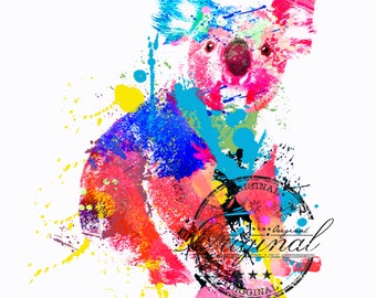 Watercolor Koala PNG: Sublimation Design (Digital Download)