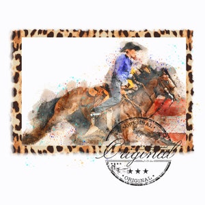 Rodeo png, rodeo girl watercolor sublimation digital Download, horse Sublimation design, sublimation download, png for sublimation designs