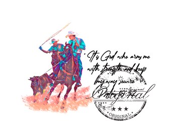 Team Roping Watercolor Sublimation Design (Digital Download)