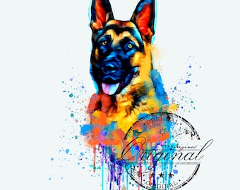 ジャーマン　シェパード　油絵　手描き　原画　油彩画 楽天市場】ジャーマン・シェパード・ドッグ DOG 太子額付【送料