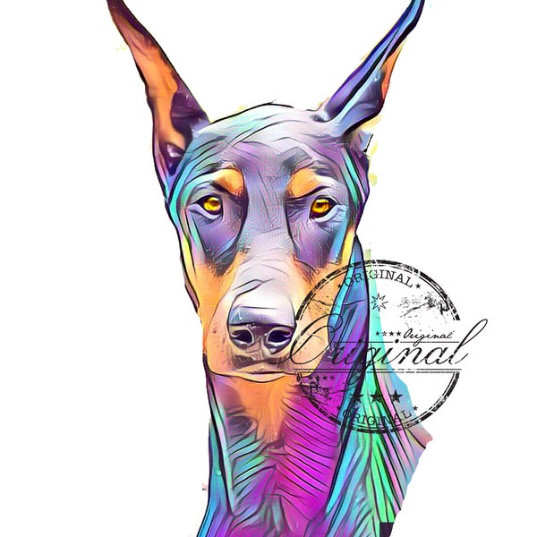 Doberman Pinscher svg, Doberman Pinscher png, Doberman Pinscher watercolor sublimation digital Download, Doberman Pinscher sublimation