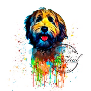 Labradoodle png, téléchargement numérique Labradoodle chien svg aquarelle sublimation, conception Labradoodle, téléchargement par sublimation