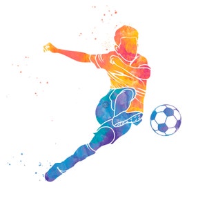 Futebol svg, futebol png sublimação digital download em aquarela, design de sublimação esportiva, download de sublimação de futebol,