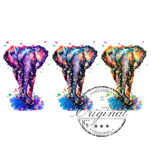 Elephant png, elephant watercolor sublimation digital Download, elephant Sublimation design, sublimation download, png for sublimation desig
