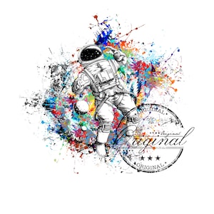 Astronaute png, téléchargement numérique par sublimation aquarelle SVG astronaute, conception par sublimation, téléchargement par sublimation, png pour les conceptions de sublimation