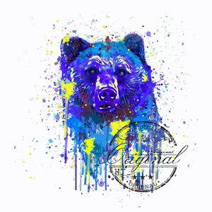 GRIZZLY png, GRIZZLY watercolor sublimation digital Download, bear Sublimation design, sublimation download, png for sublimation designs