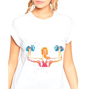Akvarell Fitness Gym Design: Sport Sublimering (Digital Nedladdning) bild 2