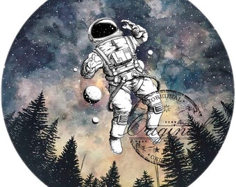 Aquarel ruimtevaarder PNG SVG: sublimatieontwerp (digitale download)