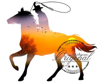 Team Roping Horse SVG: Watercolor Rodeo Design (Digital Download)