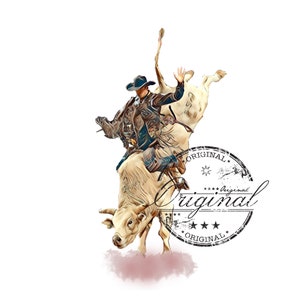 Rodeo cow png, team roper svg watercolor sublimation digital Download, horse Sublimation design, sublimation download,