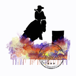 Barrel SVG, barrel watercolor sublimation digital Download, girl horse Sublimation design, girl barrel sublimation download,