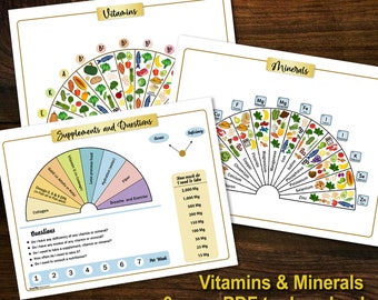 Dowsing Chart - Vitamins & Minerals Chart - Pendulum Chart