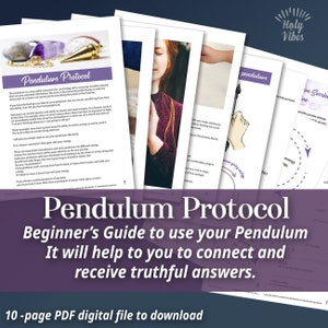Pendulum Protocol - digital download - how to use a pendulum- Pendulum for beginner&#39;s - Dowsing