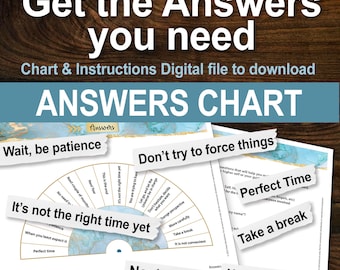 Dowsing Answers Chart for Guidance (Digital Download)