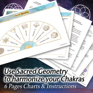 Harmonize your body and chakras using Sacred Geometry chart - Digital Download - Pendulum Chart - Dowsing Chart