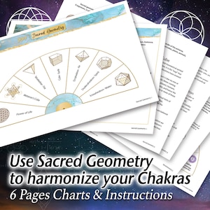 Harmonize your body and chakras using Sacred Geometry chart - Digital Download - Pendulum Chart - Dowsing Chart