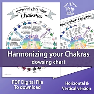Healing Dowsing Chart - Chakra Balance - Chakra Harmonizing | Dowsing Chart - digital download