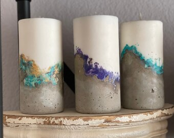 Concrete candles