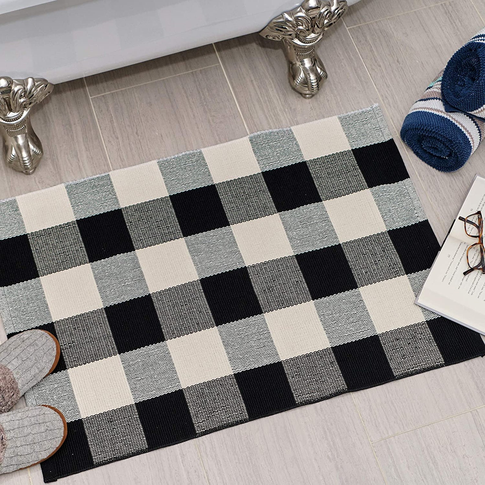 2Pack Buffalo Plaid Check Rug Door Mat 35 x 24 Etsy