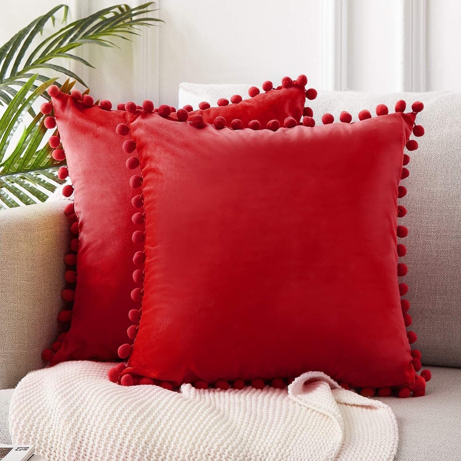 Decorative Throw Pillow Covers Soft Velvet Outdoor Cushion Etsy