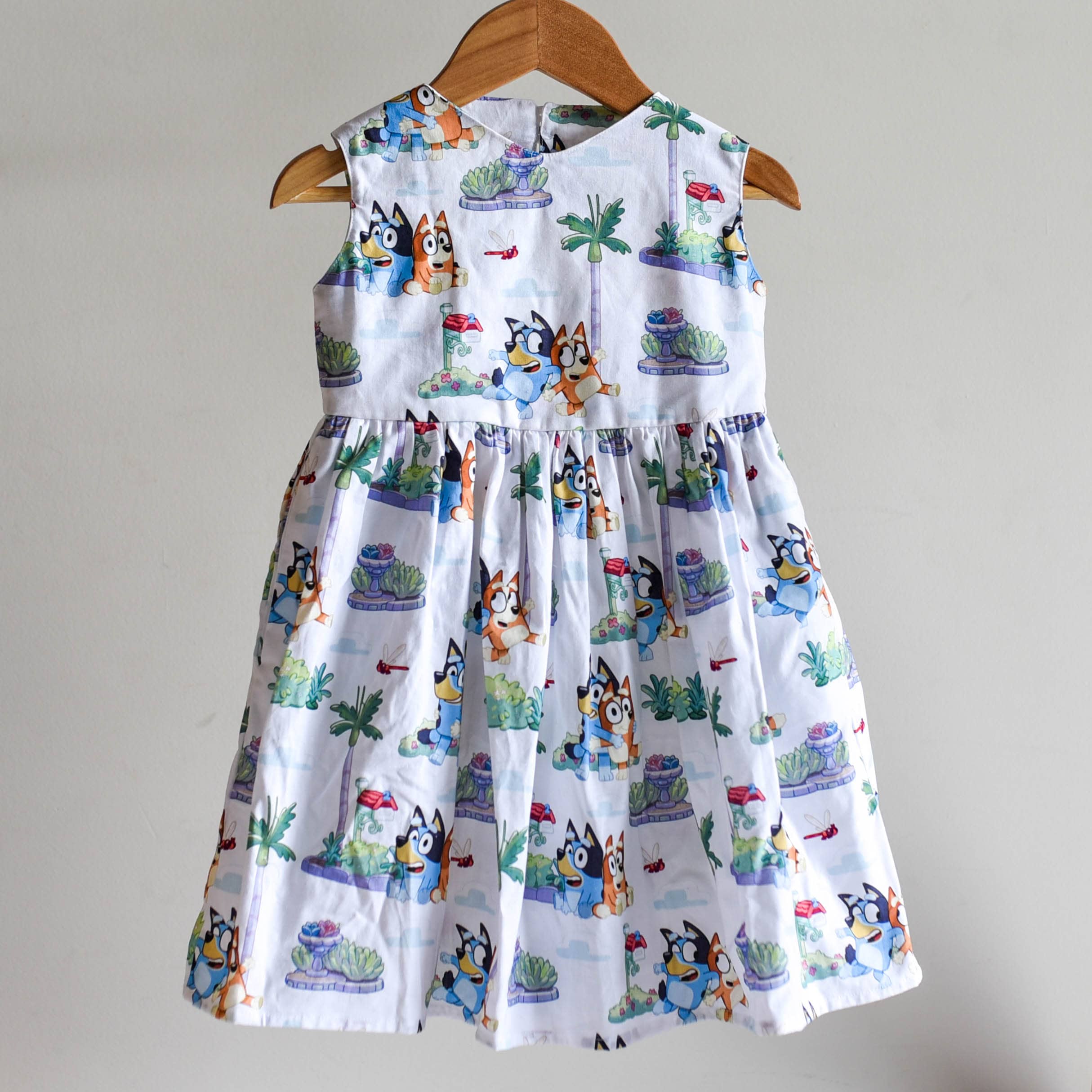 Bluey Fabric 'love to Party Handmade Girls Dress Bluey Etsy Australia