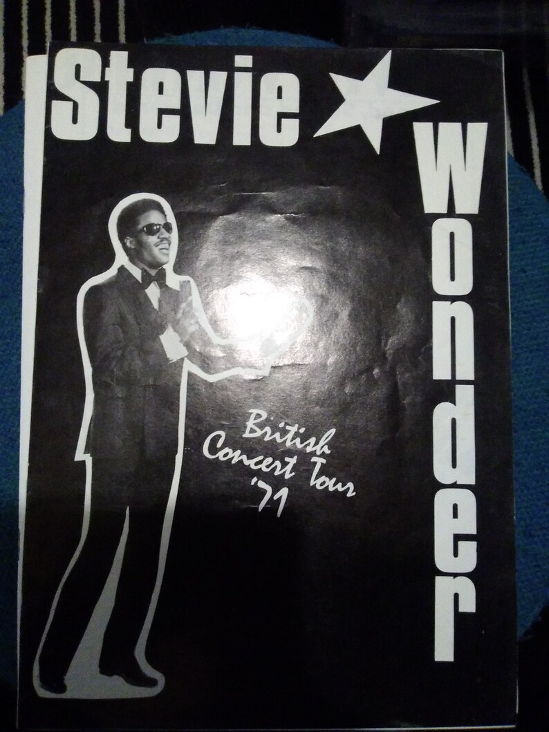 RARE!! British Concert Tour 1971 Stevie Wonder TOUR PROGRAMME.