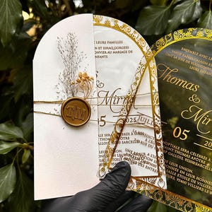 Transparent wedding invitation card