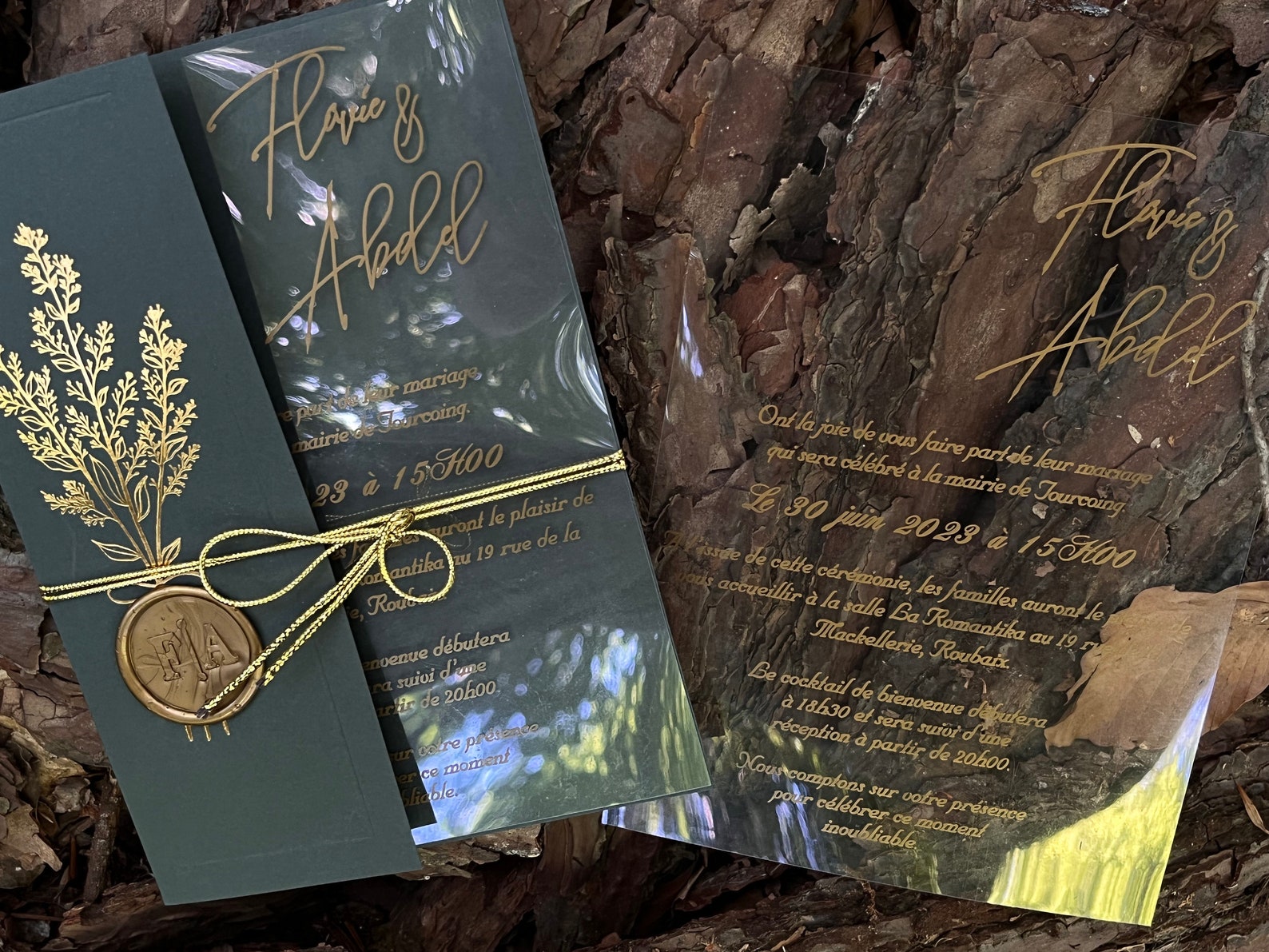 Wedding Invitation Acrylic Invitations Acrylic Gold Etsy