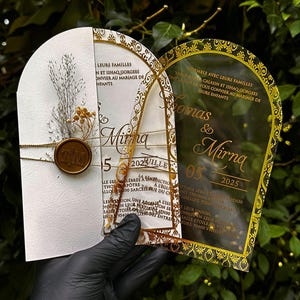 Transparent wedding invitation card