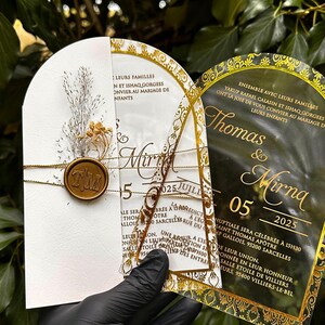 Transparent wedding invitation card