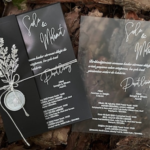 Acryl Hochzeitseinladung, Personalisierte klare Einladungen, Sweet 16 & Quinceanera Einladungen, kundenspezifische Acryleinladungen