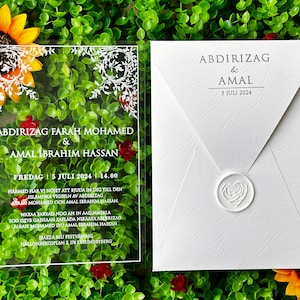 Acryl Hochzeitseinladung, Personalisierte klare Einladungen, Sweet 16 & Quinceanera Einladungen, kundenspezifische Acryleinladungen